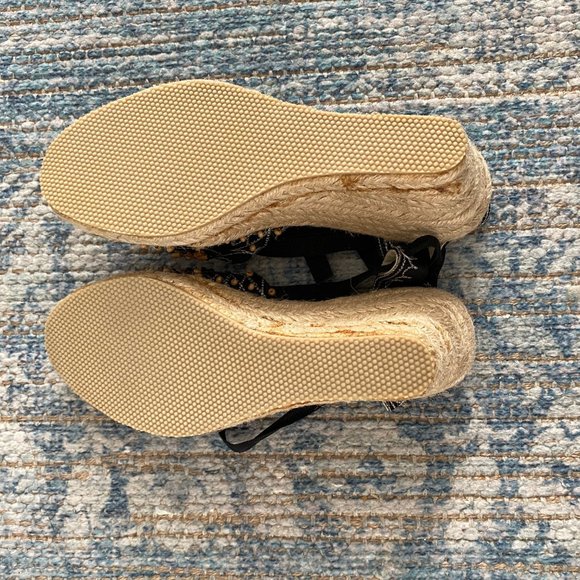 NYC Couture - Wrap Floral Beaded & Embroidered Espadrilles - Picture 6 of 15